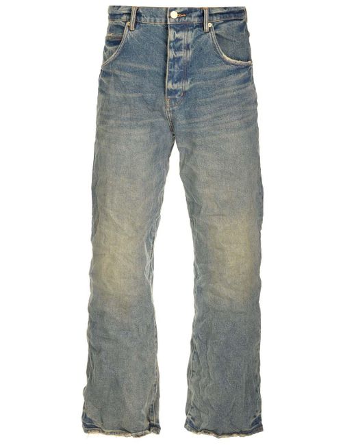 Purple Brand Blue Distressed Style Jeans for men