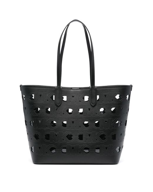 Michael Kors Black Cut Out Shopping Bag