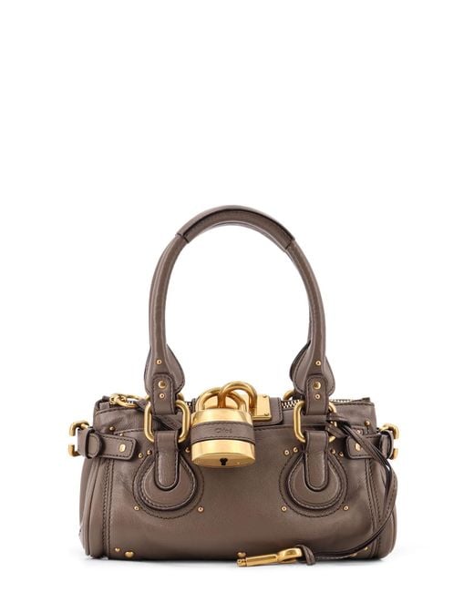 Chloé Metallic Paddington Leather Shoulder Bag