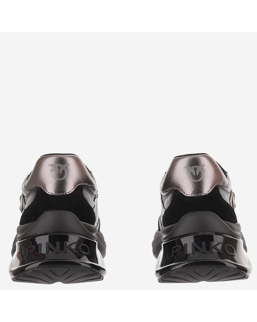 Pinko Black Leather Sneakers Upper: Bovine Trainers