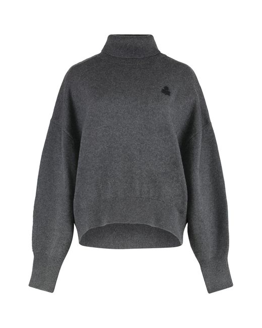 Isabel Marant Gray Nasha Wool And Cotton Sweater