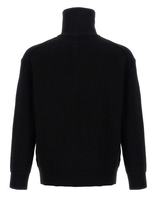 J.W. Anderson Black Half Zip Sweater for men