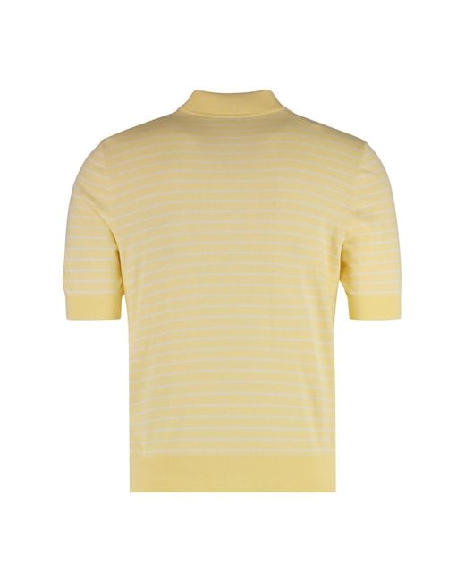 Céline Yellow Short-Sleeve Cotton Polo Shirts for men