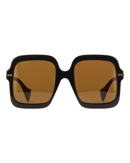 Gucci Brown Sunglasses Square Full Rim, Frame And Lens Gg1241S001
