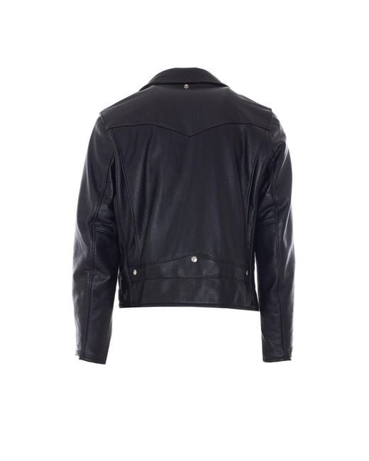 Schott Nyc Blue Jackets Cow Leather for men