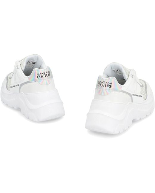 Versace Jeans Couture White Speed Track Low-Top Sneakers Trainers