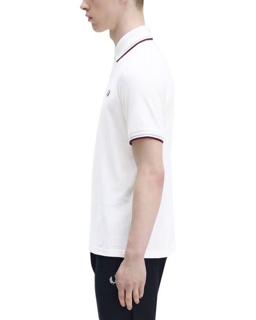 Fred Perry White M12 Polo Shirt for men