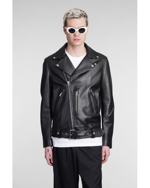 Acne Black Nate Clean Biker Jacket for men