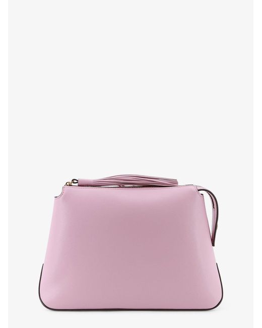 Pinko Purple Beauty Case Leather Make Up Bags