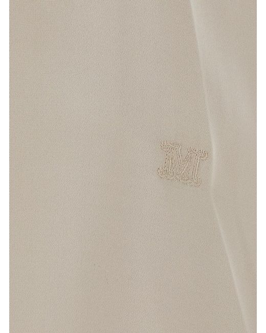 Max Mara Natural Sleeveless Top Pavido Silk Tops