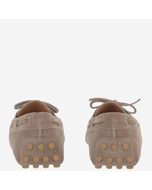 Tod's Brown Suede Leather Loafers Calfskin