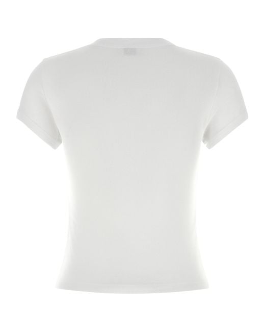 Saint Laurent White Cotton T-Shirt