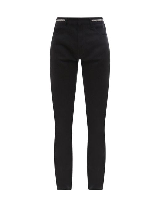 Givenchy Black 4G Embellished Skinny Jeans for men