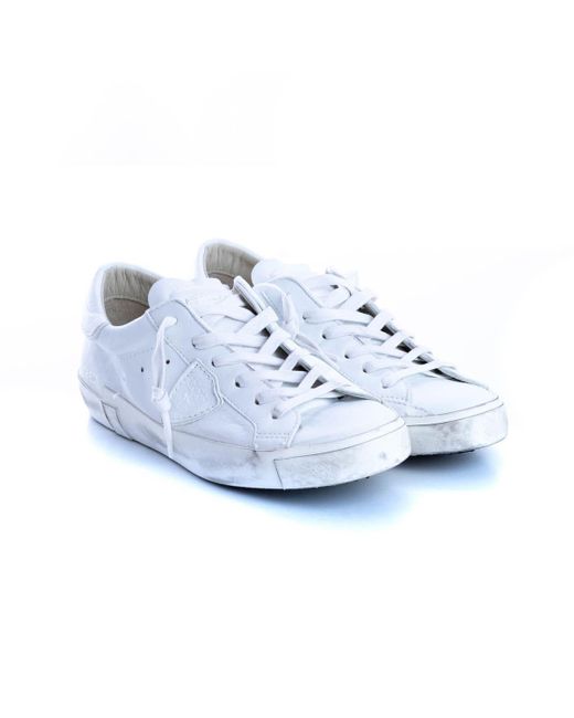 Philippe Model PRSX Low Woman in Basic Blanc - Nik and She