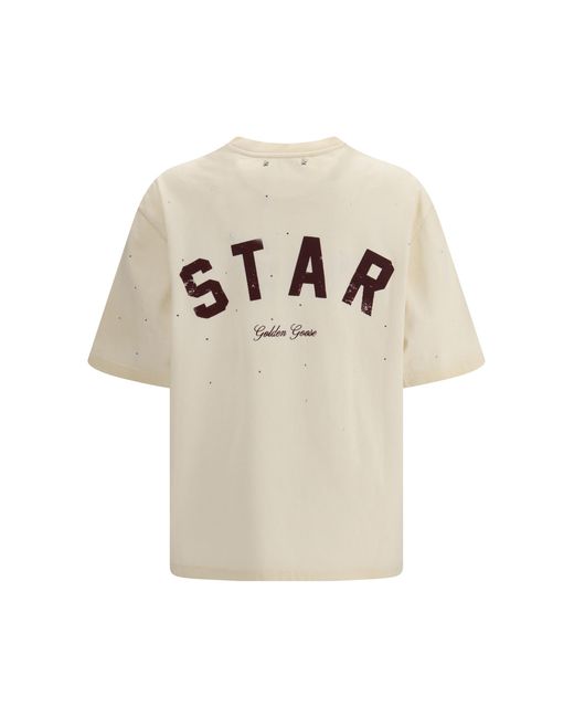 Golden Goose Deluxe Brand White Star T-Shirt Cotton T-Shirts