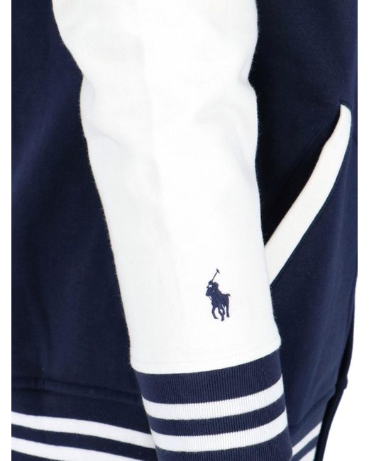 Polo Ralph Lauren Blue Varsity Logo Jacket for men