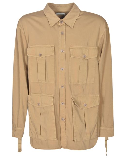 Dries Van Noten Natural 4 Pockets Oversized Buttoned Jacket for men