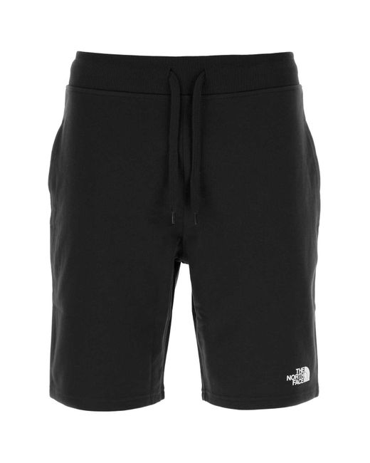 The North Face Black Cotton Bermuda Shorts for men