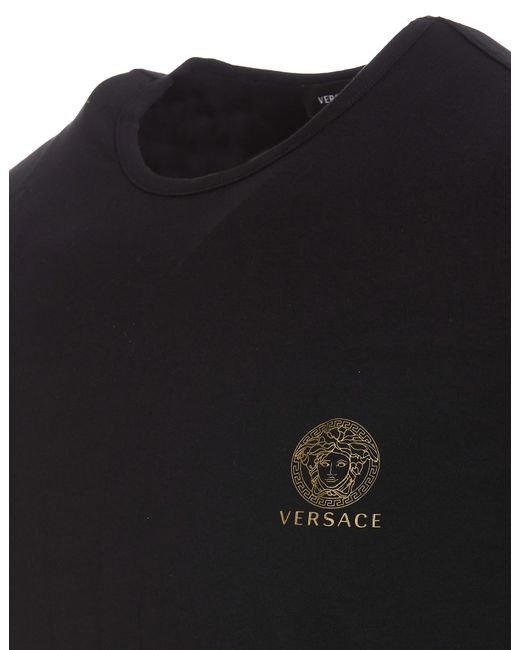 Versace Black Medusa Bi-Pack Underwear T-Shirt for men