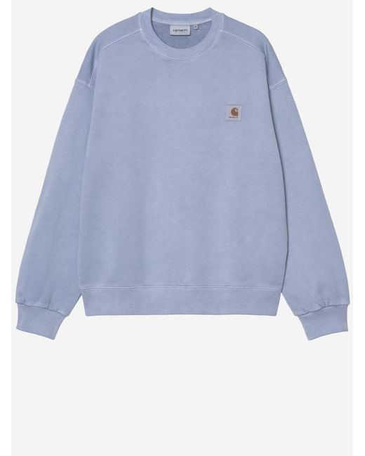 Carhartt Blue Cotton Sweatshirt Sweatshirts for men