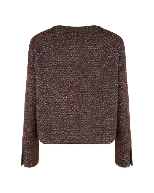 Aspesi Brown Elegant Short Jacket Acrylic