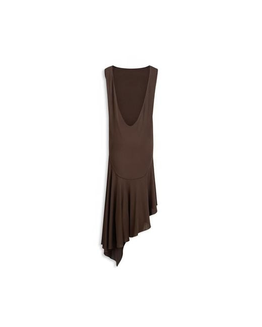 Maison AlaïA Brown Robe Dos Nu En Jersey De Crêpe Marron Dress
