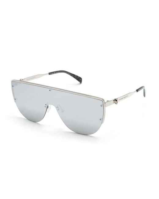 Alexander McQueen White Eyewear Skull Sunglasses for men