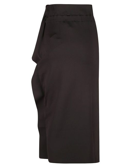 Fiorucci Black Ruffle Midi Skirt
