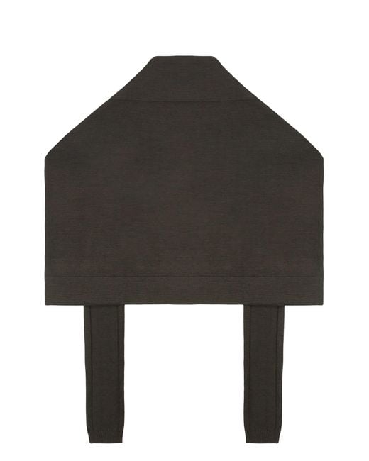 Lemaire Black Knitted Scarf Made Of Wool