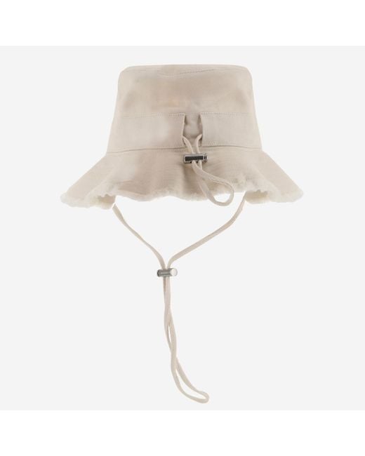 Jacquemus White Le Bob Artichaut Hat Cotton for men