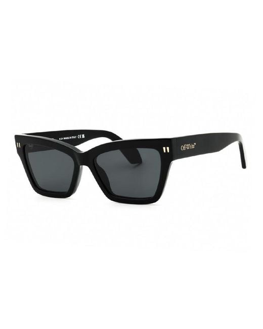 Off-White c/o Virgil Abloh Black Sunglasses Cat Eye Full Rim, Burgundy Frame And Dark Lens Oeri110Cincinnati2807