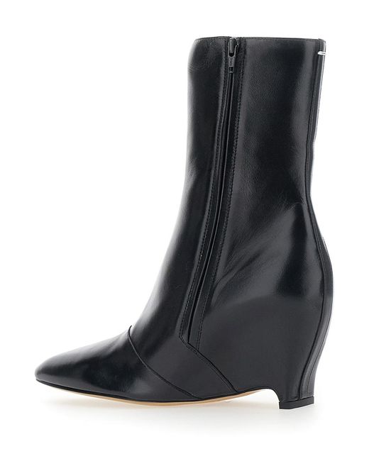 Maison Margiela Black Ankle Boots Leather Sheep
