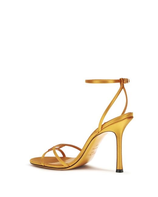 Jimmy Choo Metallic Leo Sandals Satin Silk