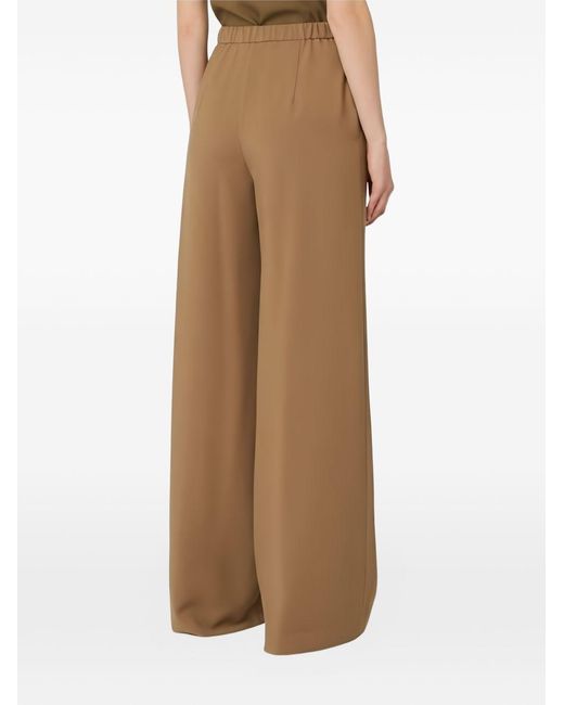Max Mara Natural Mstcorone Drawstring Palazzo Pants