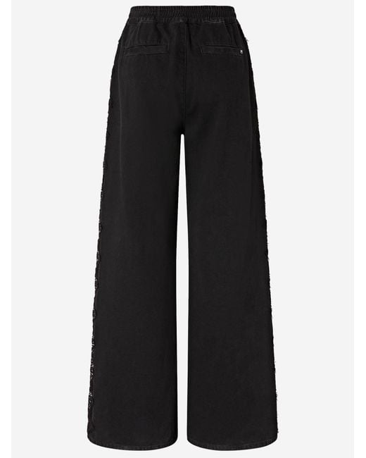 Pinko Black Denim Trousers Cotton