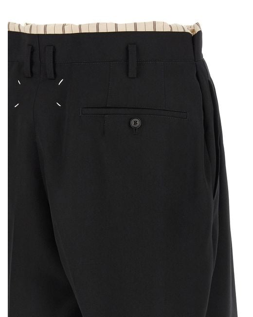Maison Margiela Black Lining Insert Bermuda Shorts for men