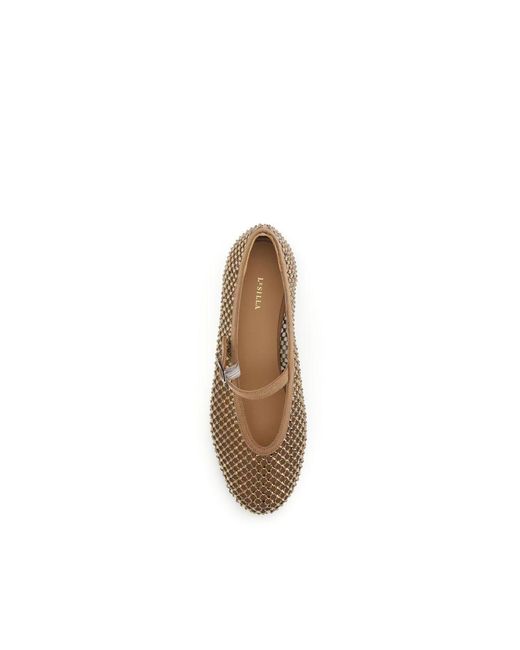 Le Silla Natural Nylon Ballet Flats