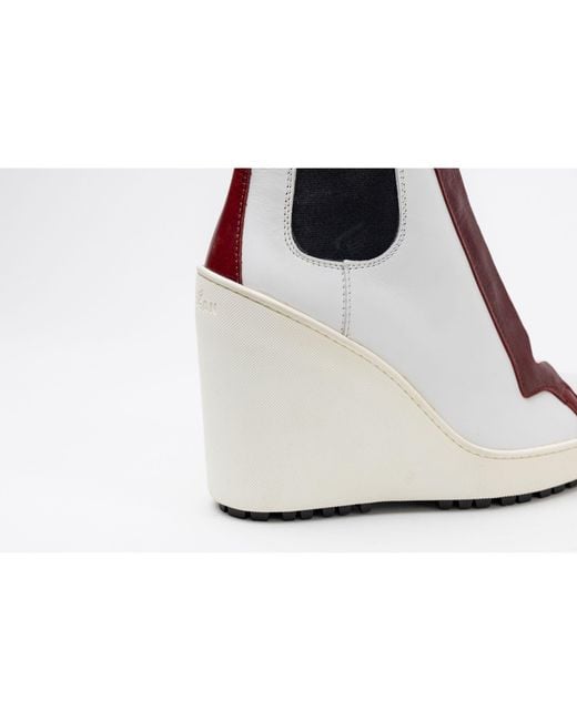 Hogan White H249 Hi-Top Matelasse Shoe