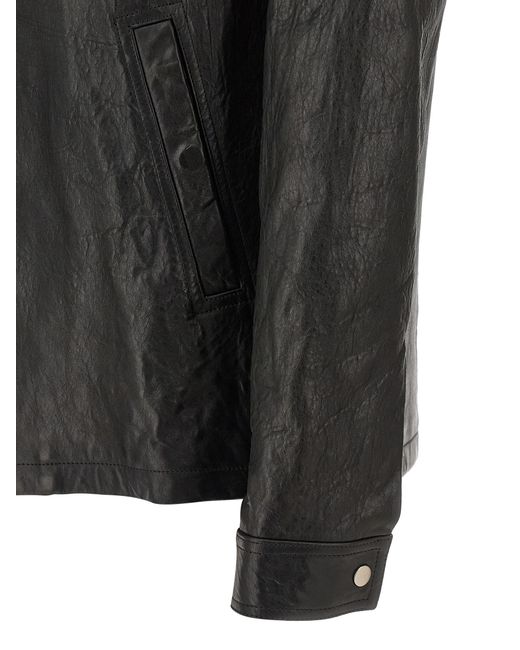 Rick Owens Black Lamb Leather Jacket Clothing for men