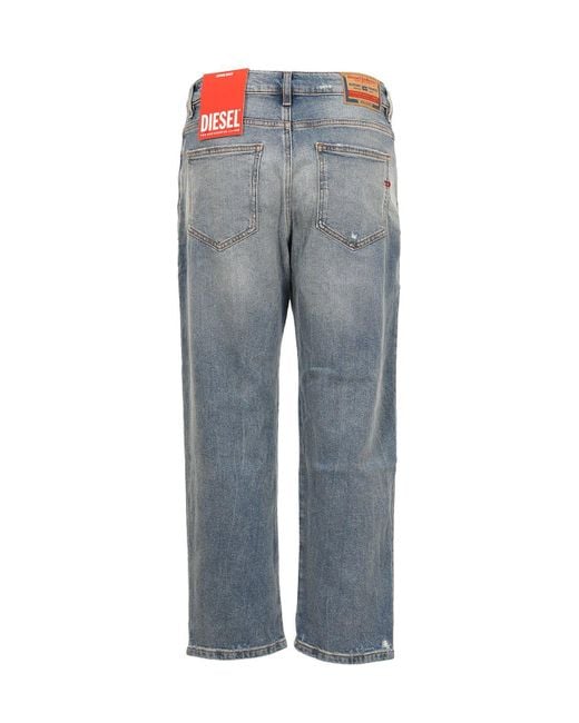 DIESEL Blue 2016 D-air 0pfar Low-rise Distressed Cropped Jeans