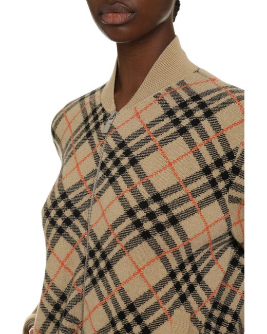 Burberry Multicolor Zip Cardigan Cashmere Cardigans