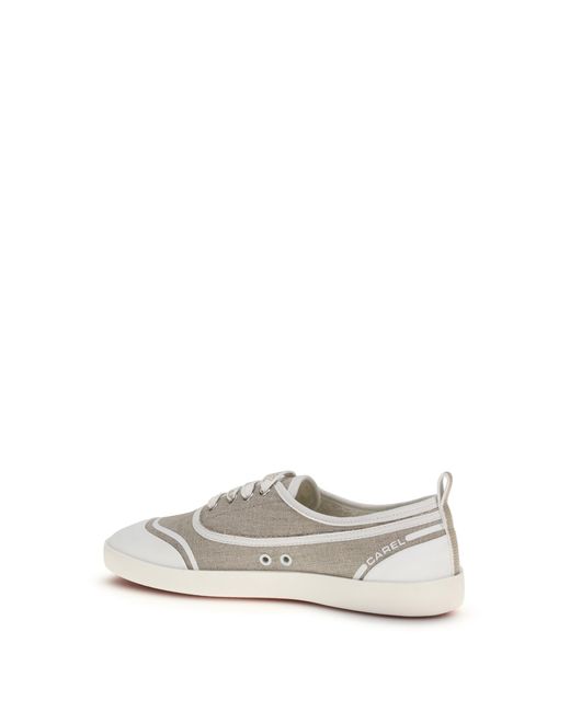 CAREL PARIS White Canvas Sneakers