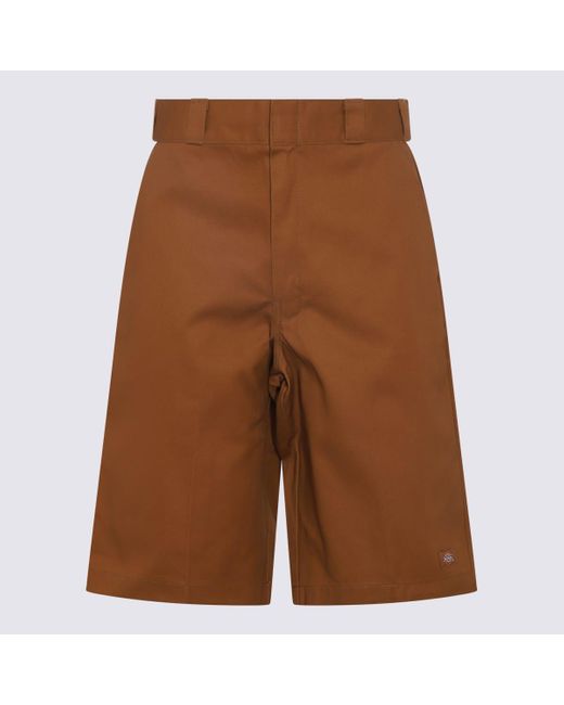 Dickies Brown Cotton Blend Shorts for men