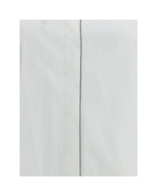 Brunello Cucinelli White Cotton Dress Shirt
