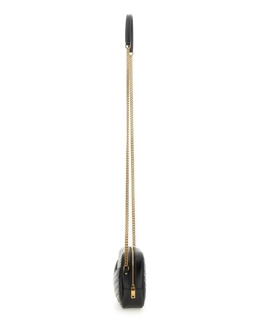 Saint Laurent Black Mini Lou Bag Calf Leather Shoulder