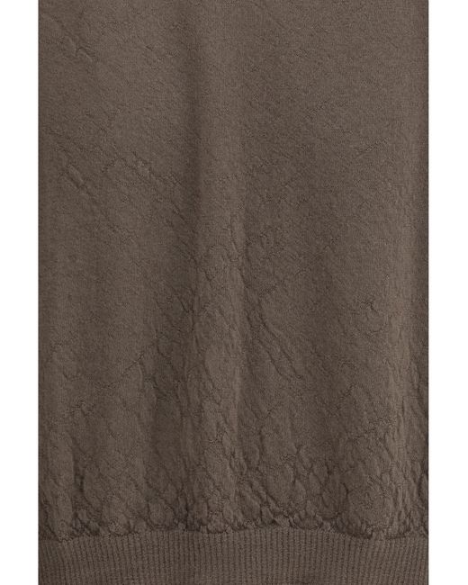 Rick Owens Brown Temple Extreme Sweater With V-Neck Wool Ovis Aries