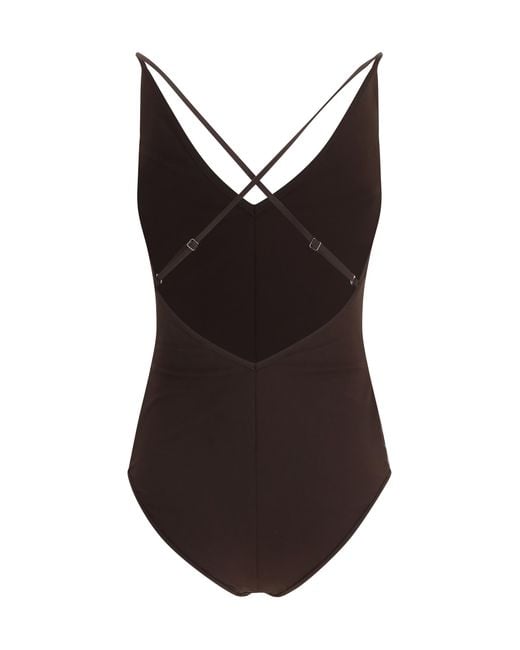 Brunello Cucinelli Black One-Piece Swimsuit Nylon Swimwear