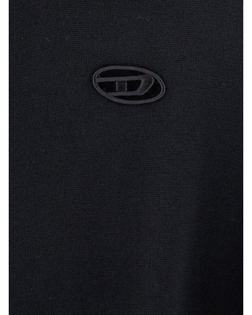 DIESEL Blue 'K-Valiam' Crewneck Sweater With Logo Embroidery On The Front for men