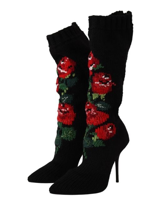 Dolce & Gabbana Black Heeled Boots