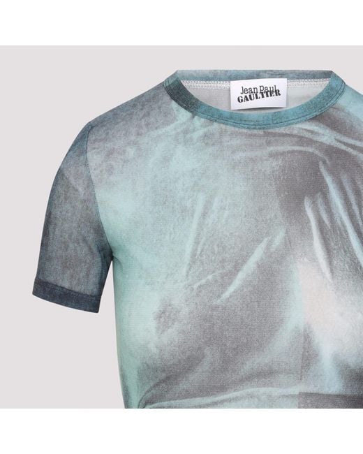 Jean Paul Gaultier Blue Mesh Baby Printed Water Tee